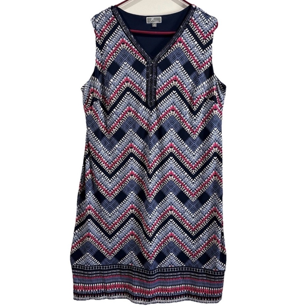 Shift Dress Boho Spring Casual 1X Sleeveless Beaded‎